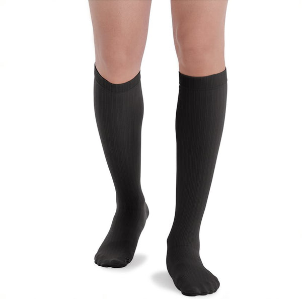 2067 | Moderate Compression Socks, Microfiber, Double Pinstripe Ribbing